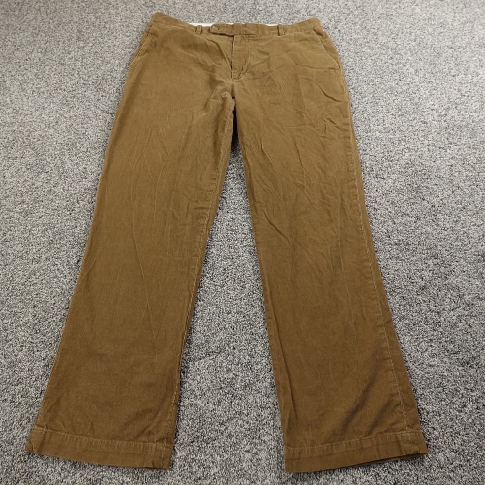 Vineyard Vines Pants Mens 36X32 Brown Corduroy Cord Wale Harmon Chino Trousers